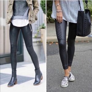 (NWT) High Waist Faux Leather Black leggings (L)